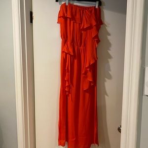 Haute Hippie maxi dress orange/coral